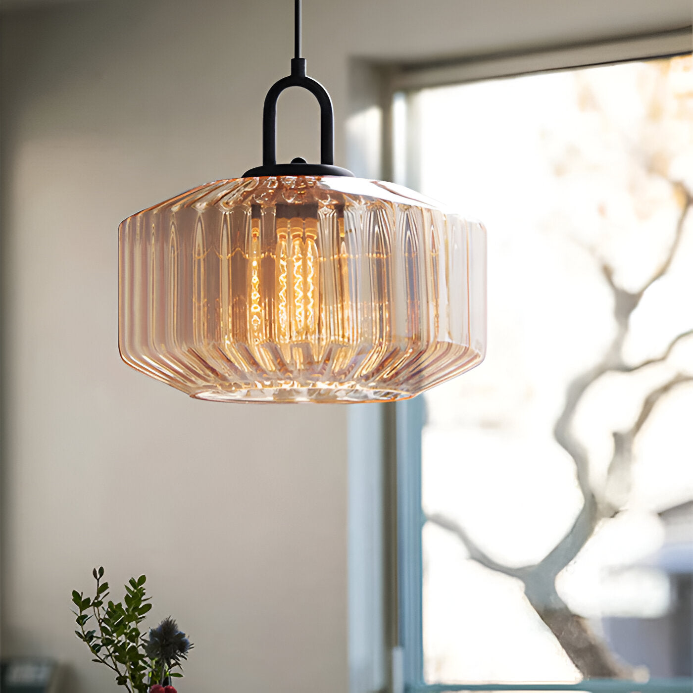Marcellus – Retro Gekleurd Glas Hanglamp