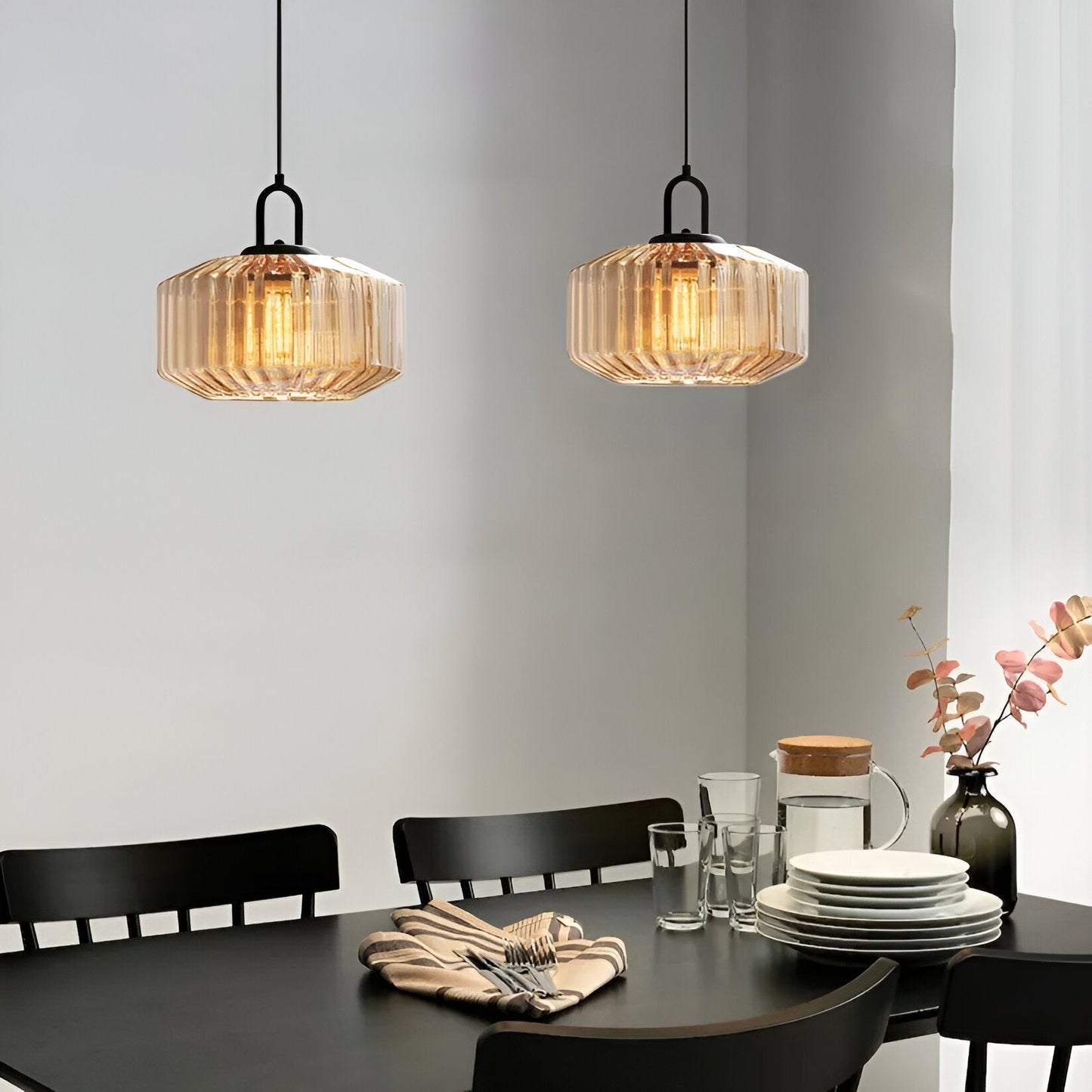 Marcellus – Retro Gekleurd Glas Hanglamp