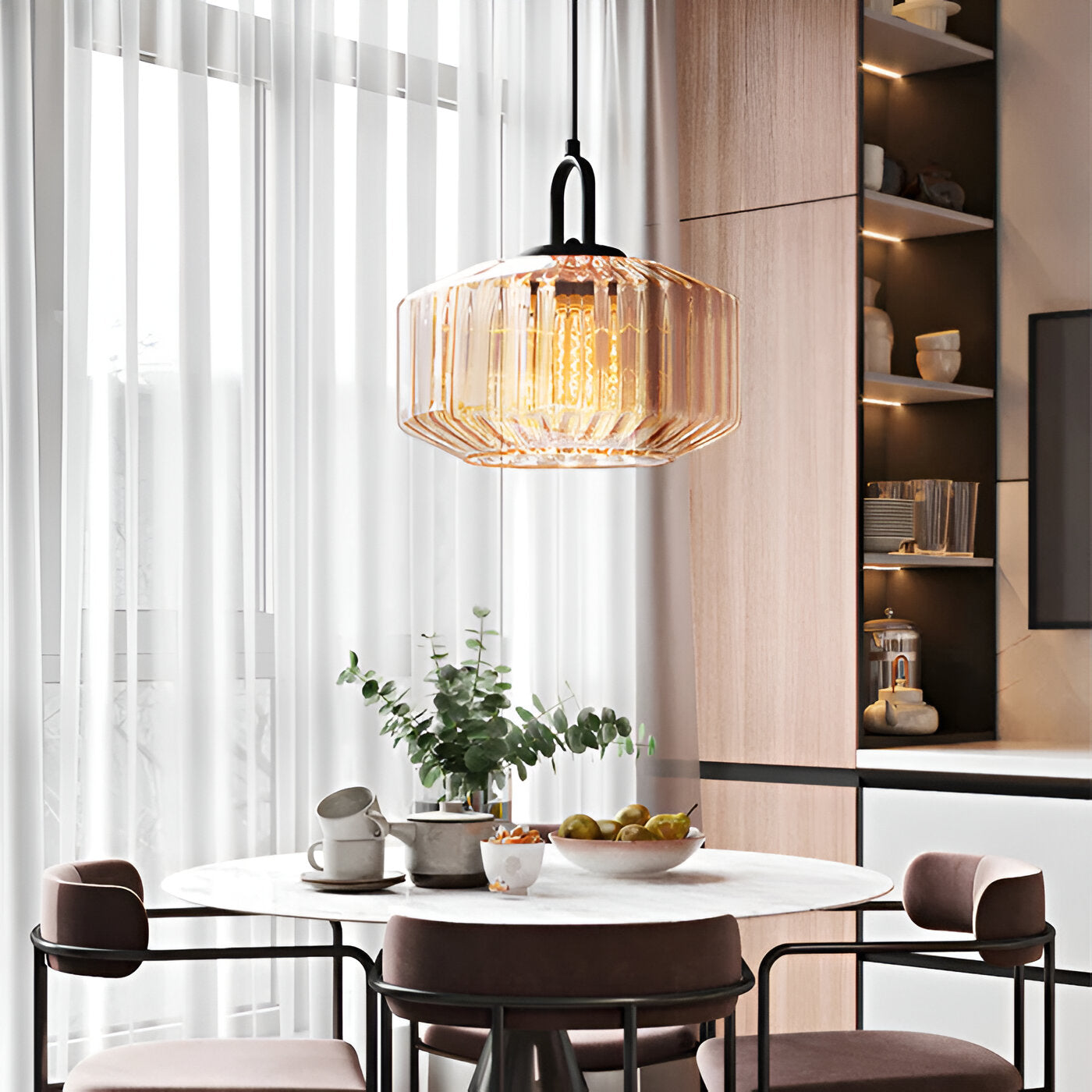 Marcellus – Retro Gekleurd Glas Hanglamp