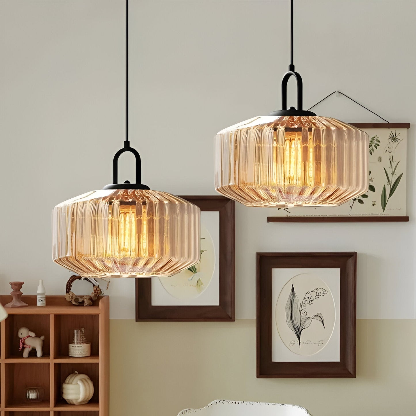 Marcellus – Retro Gekleurd Glas Hanglamp