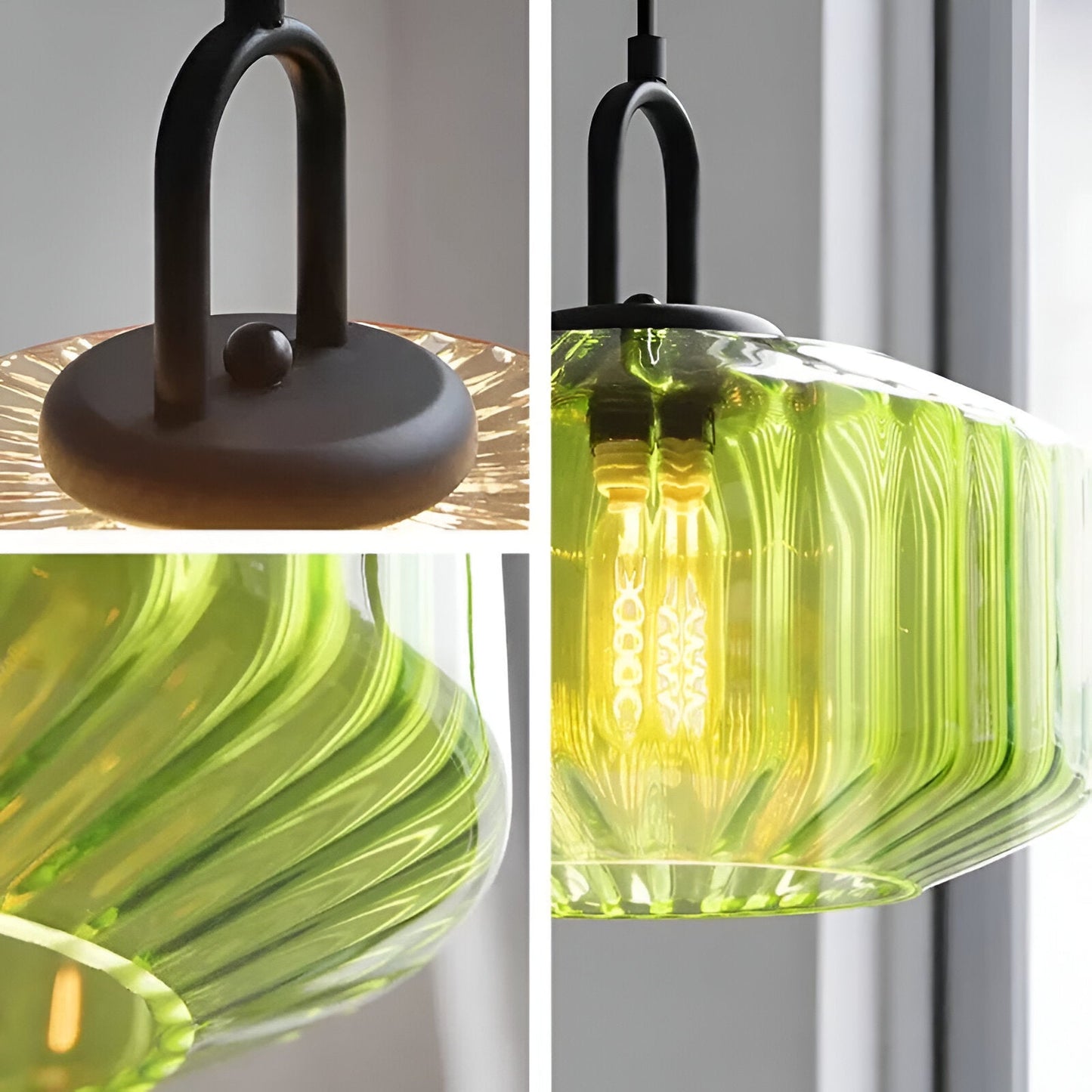 Marcellus – Retro Gekleurd Glas Hanglamp