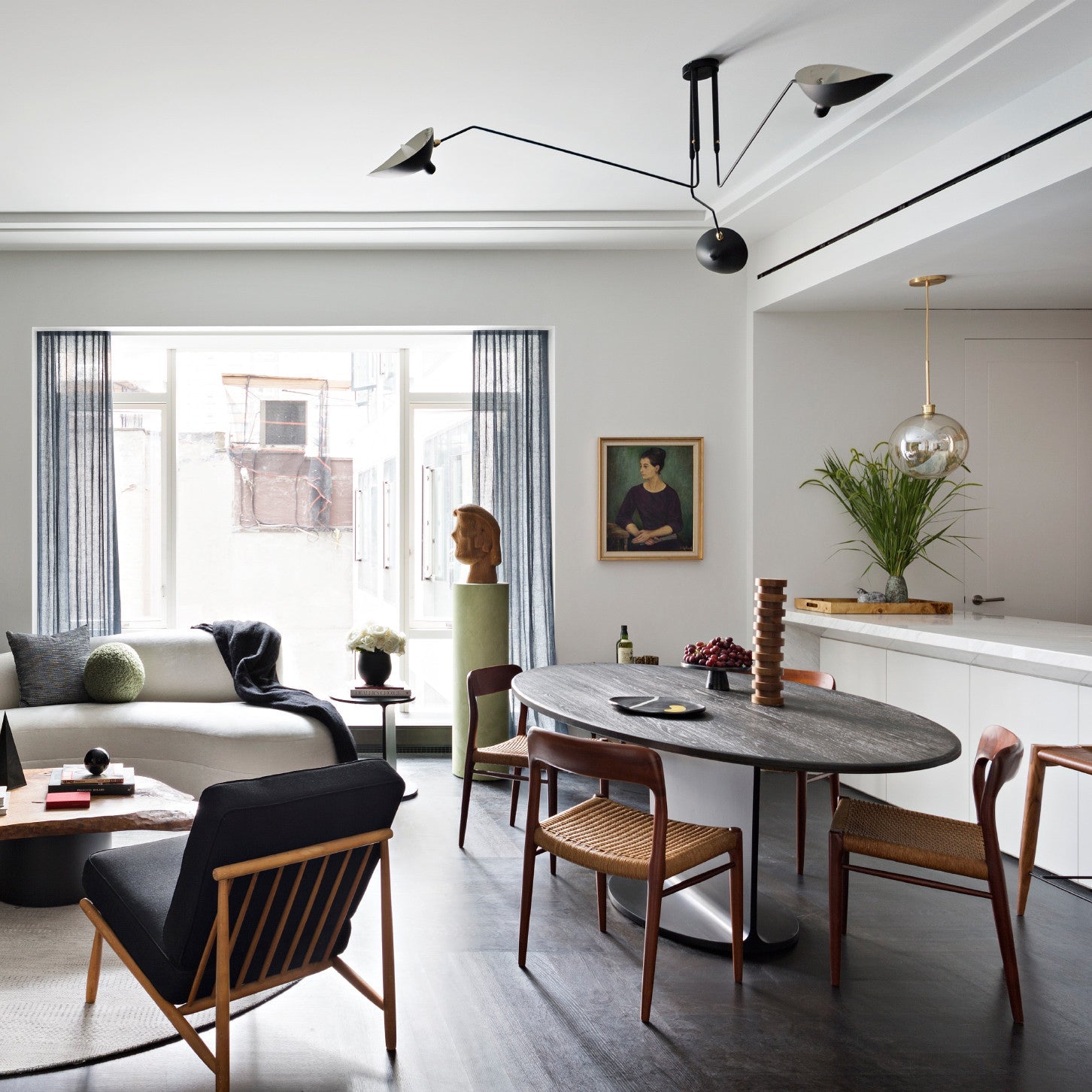 Morvane – Mid-Century Verstelbare Plafondlamp