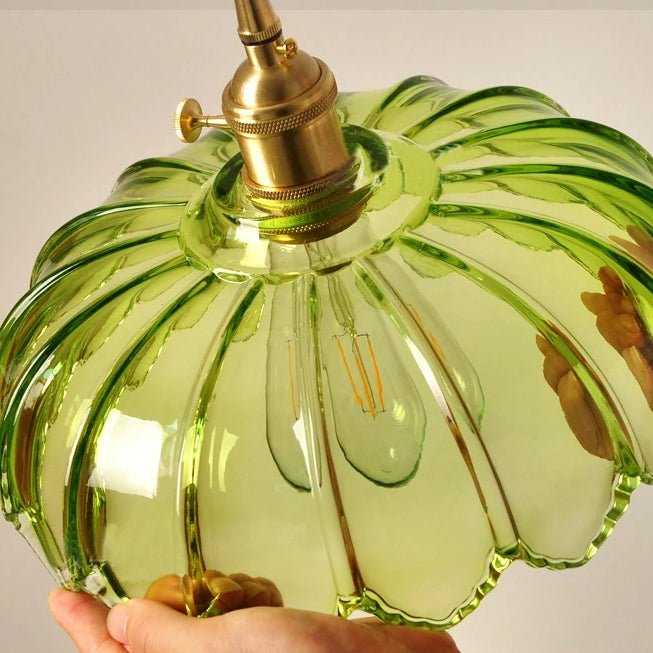 Accentra – Vintage Hanglamp met Glazen Bloemenkap