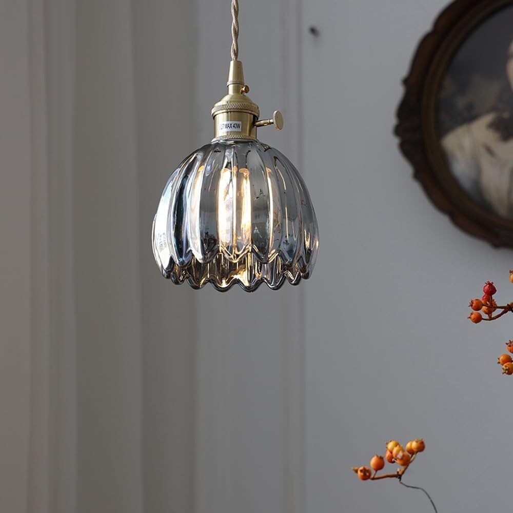 Amara – Elegante Glazen Bloem Hanglamp Plafondlamp