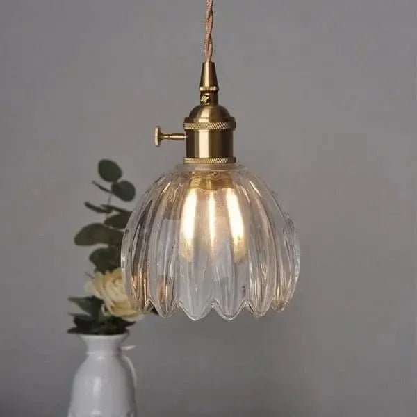Amara – Elegante Glazen Bloem Hanglamp Plafondlamp
