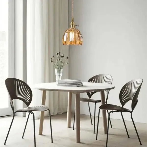 Amara – Elegante Glazen Bloem Hanglamp Plafondlamp