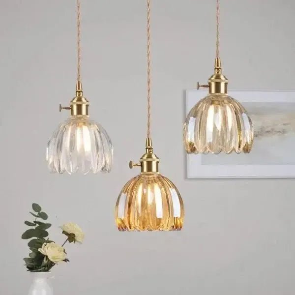 Amara – Elegante Glazen Bloem Hanglamp Plafondlamp
