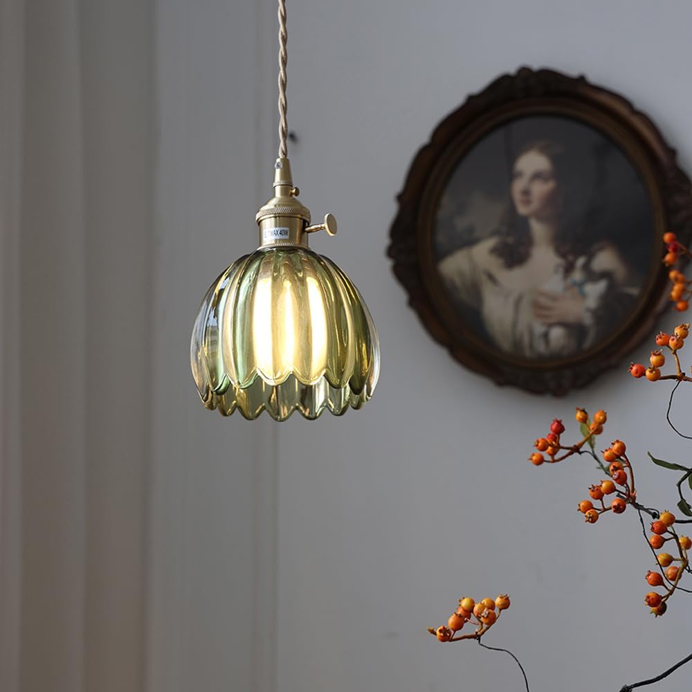 Amara – Elegante Glazen Bloem Hanglamp Plafondlamp