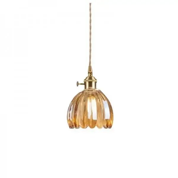 Amara – Elegante Glazen Bloem Hanglamp Plafondlamp