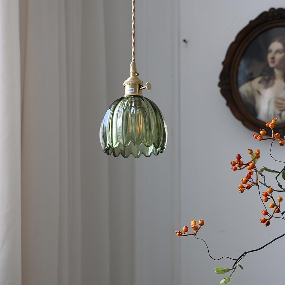 Amara – Elegante Glazen Bloem Hanglamp Plafondlamp