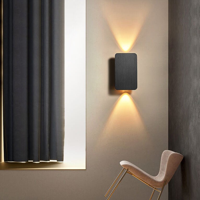 Arvo – Scandinavische Minimalistische Rechthoekige Aluminium LED Wandlamp (2-Licht)