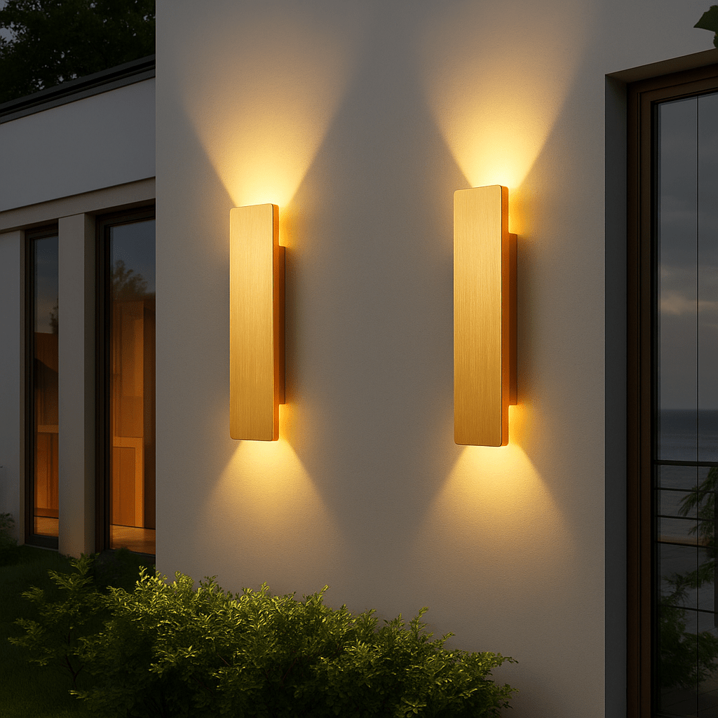 Aurea – Gouden Weerbestendige LED Buiten Wandlamp