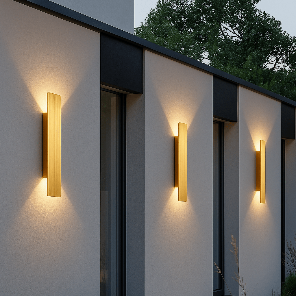 Aurea – Gouden Weerbestendige LED Buiten Wandlamp