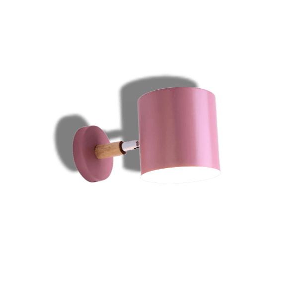 Auri – Verstelbare Pastel Wandlamp (Scandinavisch Ontwerp, Houtaccent)