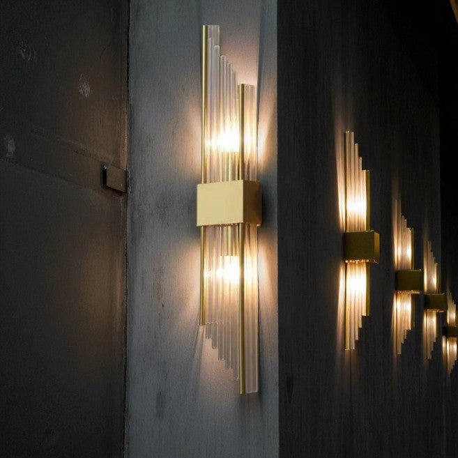 Auro – Moderne Kristallen Wandlamp (Roestvrijstaal, Goud & LED)