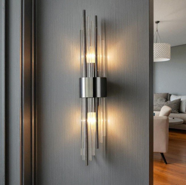 Auro – Moderne Kristallen Wandlamp (Roestvrijstaal, Goud & LED)