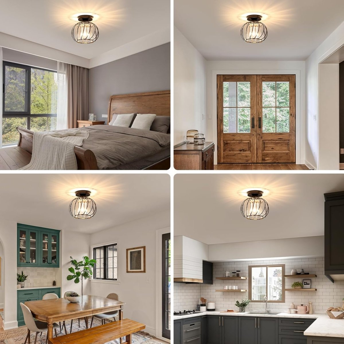 Decorra - Strakke Noordse Plafondlamp Met Helder Glas Voor Moderne Interieurs