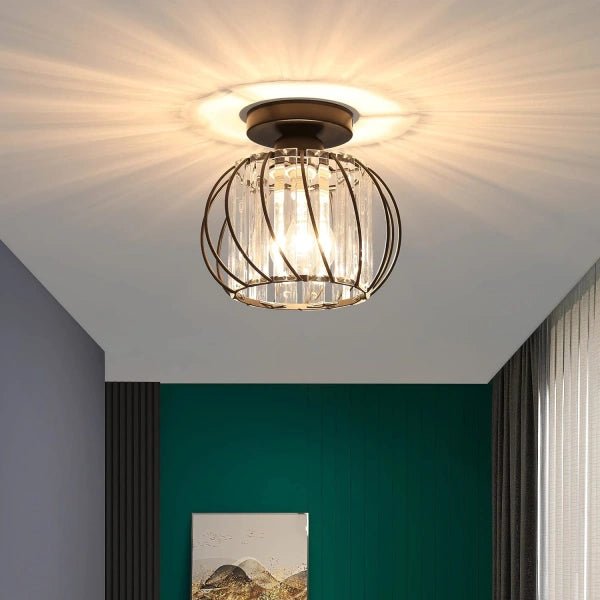 Decorra - Strakke Noordse Plafondlamp Met Helder Glas Voor Moderne Interieurs