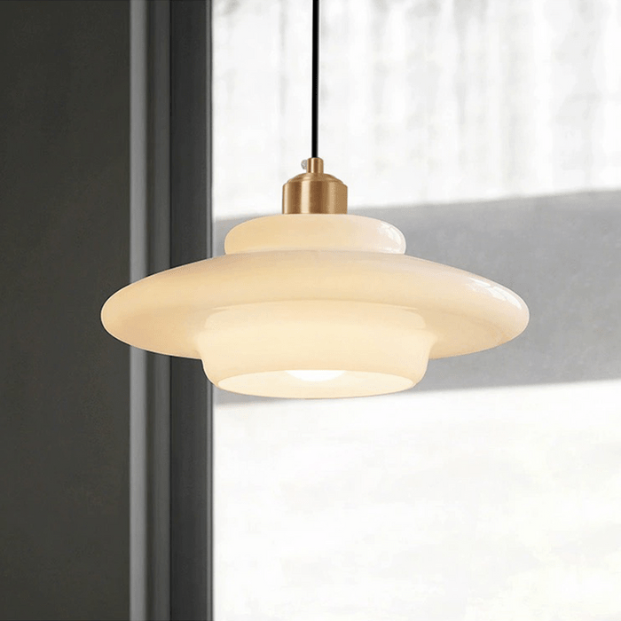 HaloGlo – Stijlvolle Witte Glazen Hanglamp
