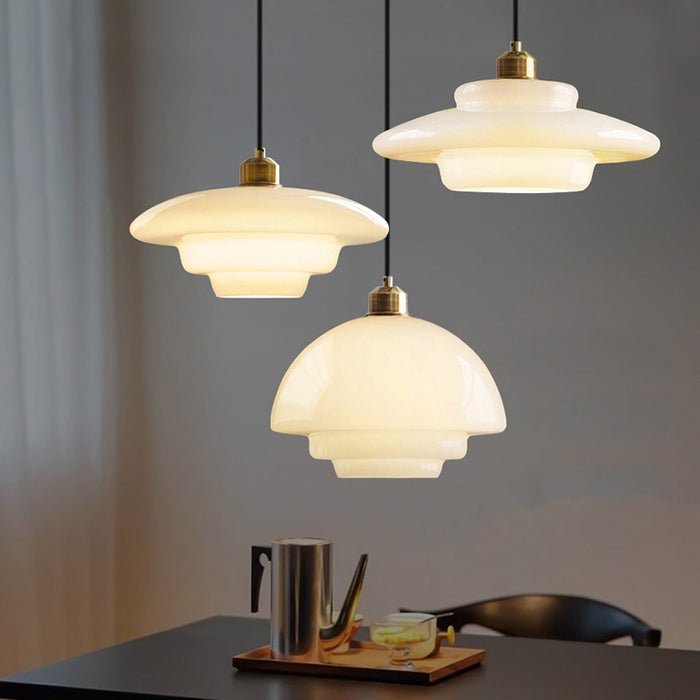 HaloGlo – Stijlvolle Witte Glazen Hanglamp