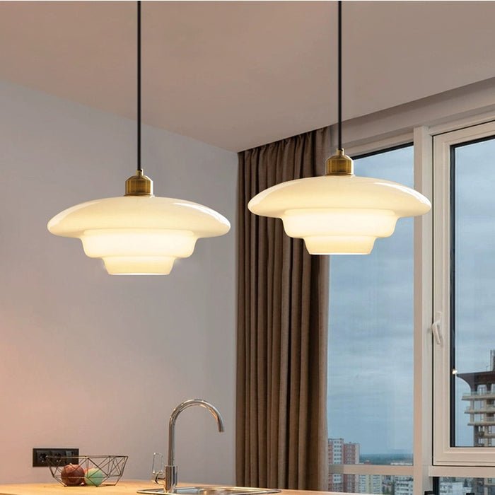 HaloGlo – Stijlvolle Witte Glazen Hanglamp