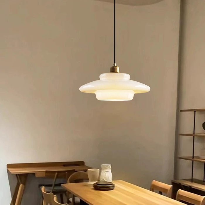 HaloGlo – Stijlvolle Witte Glazen Hanglamp