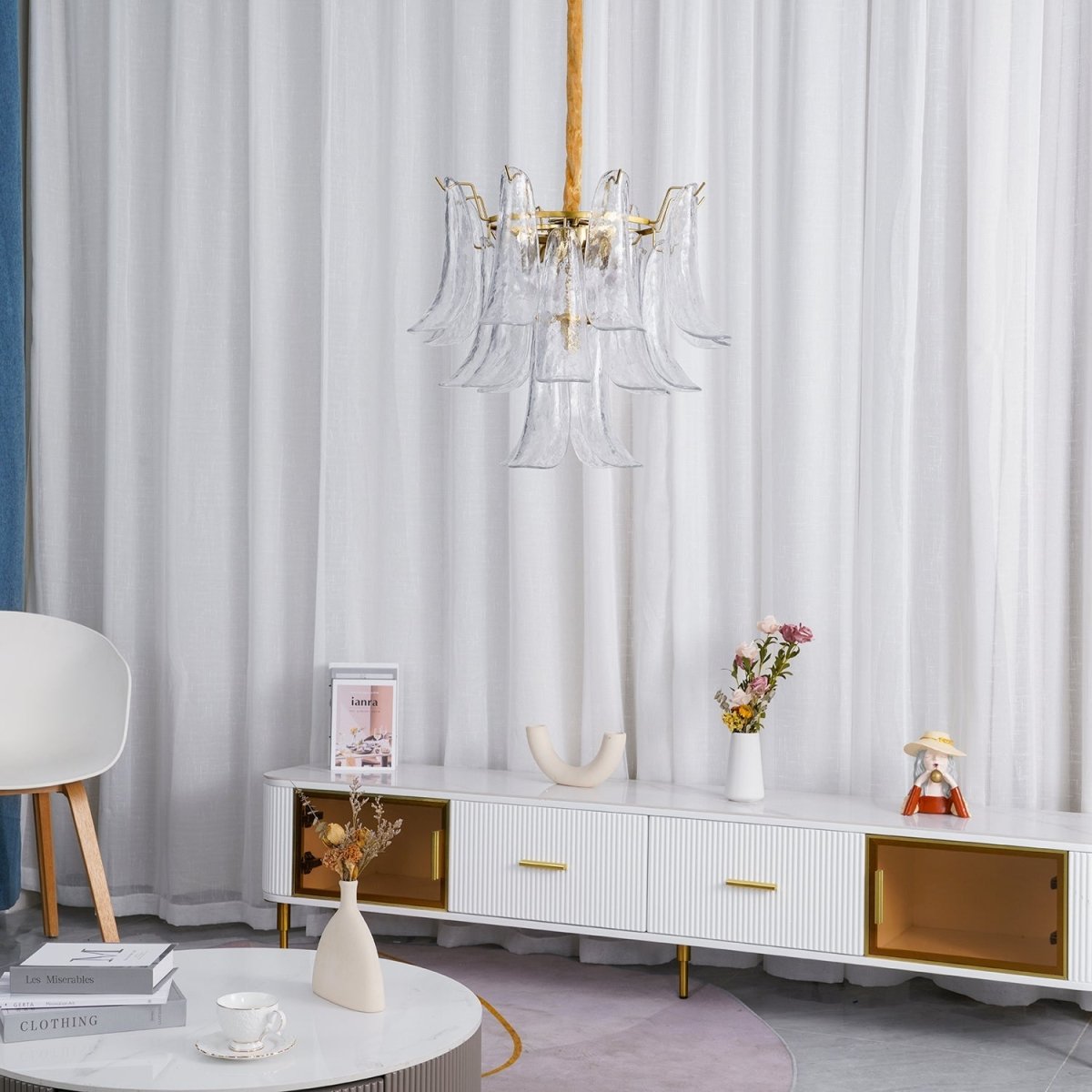 Lampora - Luxe Murano Glazen Kroonluchter Voor Verfijnde Interieurs