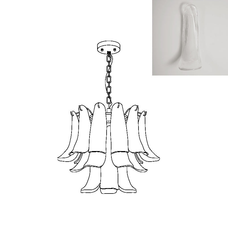 Lampora - Luxe Murano Glazen Kroonluchter Voor Verfijnde Interieurs