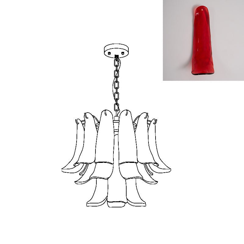 Lampora - Luxe Murano Glazen Kroonluchter Voor Verfijnde Interieurs