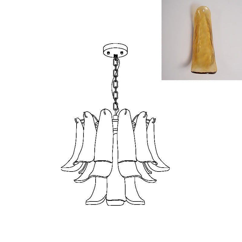 Lampora - Luxe Murano Glazen Kroonluchter Voor Verfijnde Interieurs