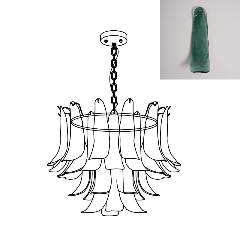 Lampora - Luxe Murano Glazen Kroonluchter Voor Verfijnde Interieurs