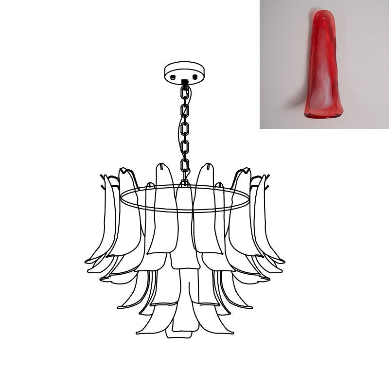 Lampora - Luxe Murano Glazen Kroonluchter Voor Verfijnde Interieurs