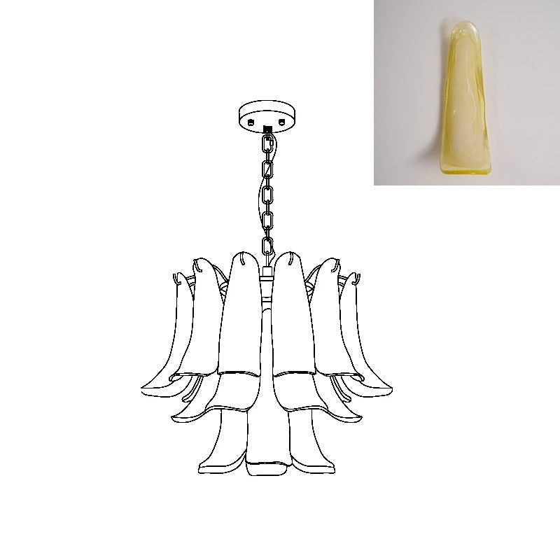 Lampora - Luxe Murano Glazen Kroonluchter Voor Verfijnde Interieurs