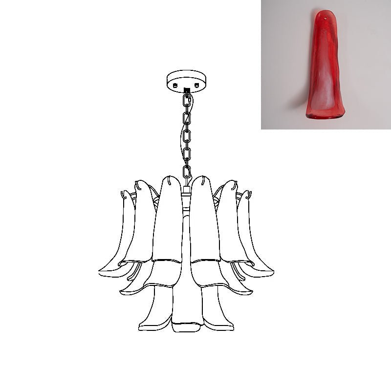 Lampora - Luxe Murano Glazen Kroonluchter Voor Verfijnde Interieurs