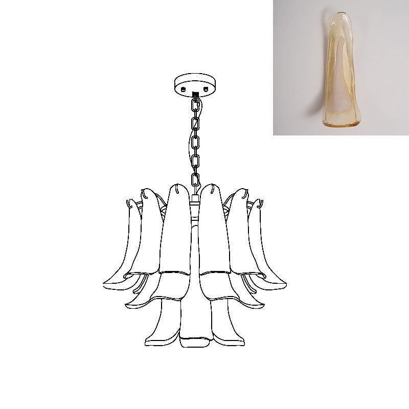 Lampora - Luxe Murano Glazen Kroonluchter Voor Verfijnde Interieurs