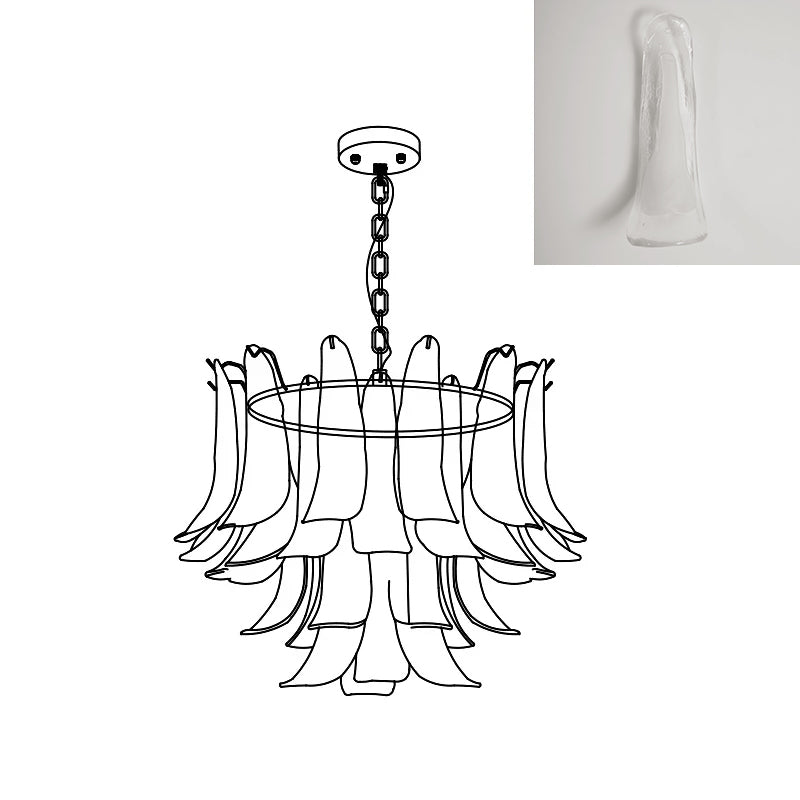 Lampora - Luxe Murano Glazen Kroonluchter Voor Verfijnde Interieurs