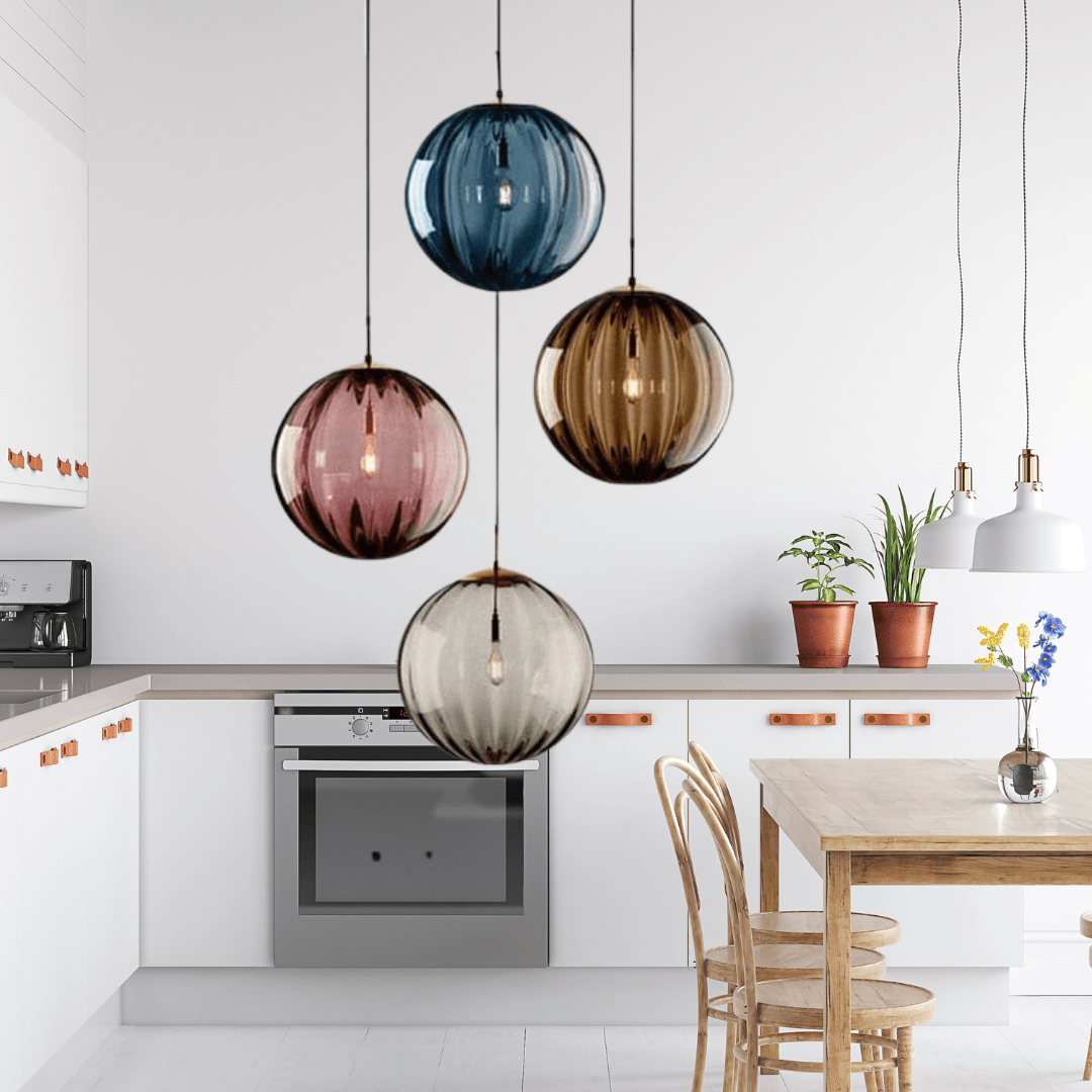 Liora – Glazen Bol Hanglamp (Moderne Hanglamp voor Eetkamer & Slaapkamer)