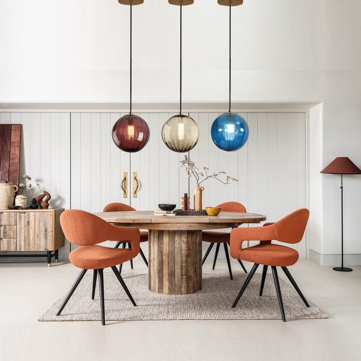 Liora – Glazen Bol Hanglamp (Moderne Hanglamp voor Eetkamer & Slaapkamer)