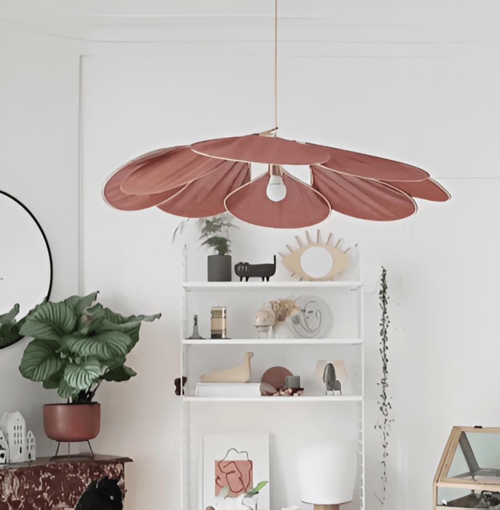 Lumenleaf – Vintage Hanglamp Van Stof Met Bloemdesign Voor Woonkamer