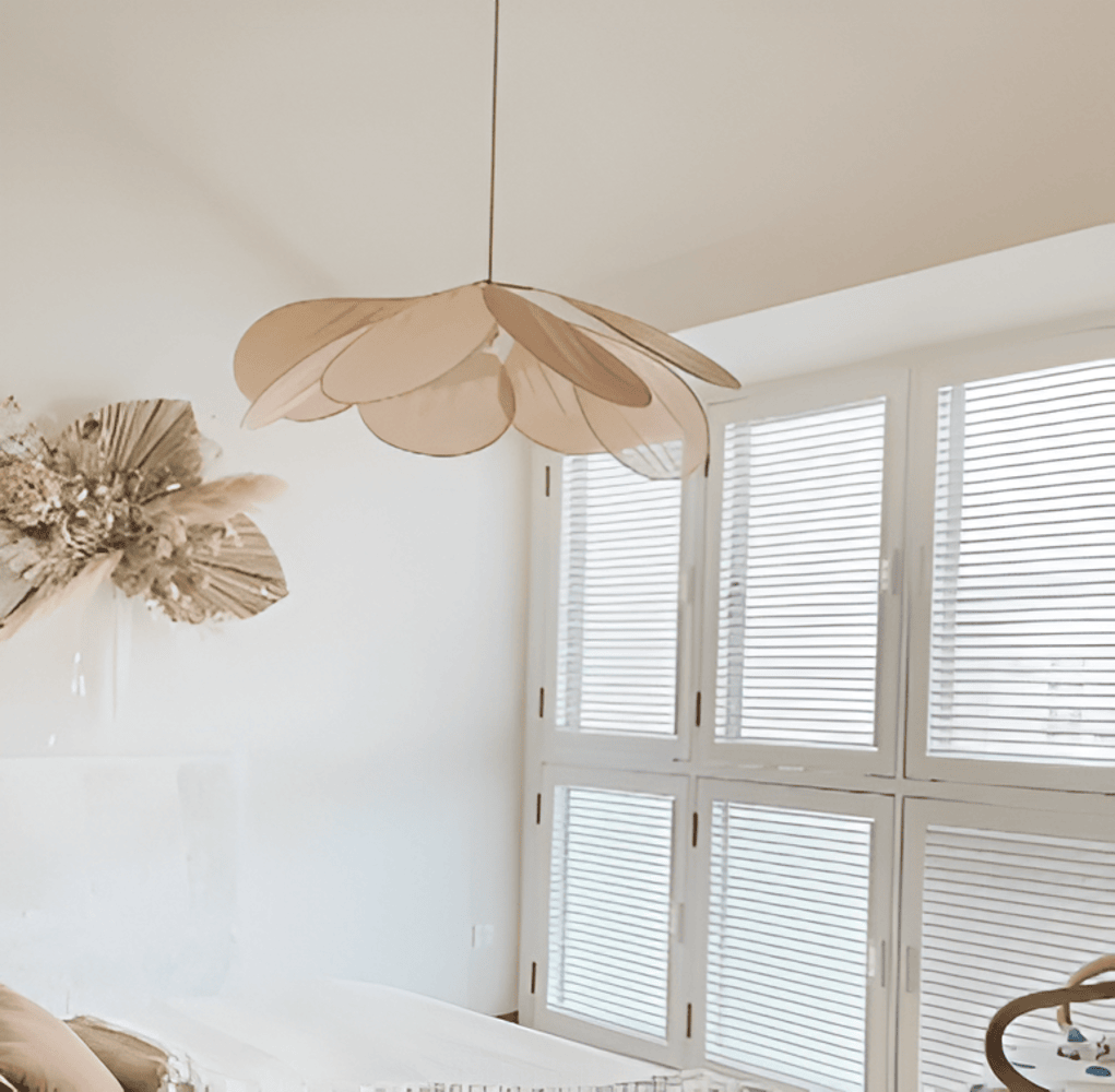 Lumenleaf – Vintage Hanglamp Van Stof Met Bloemdesign Voor Woonkamer