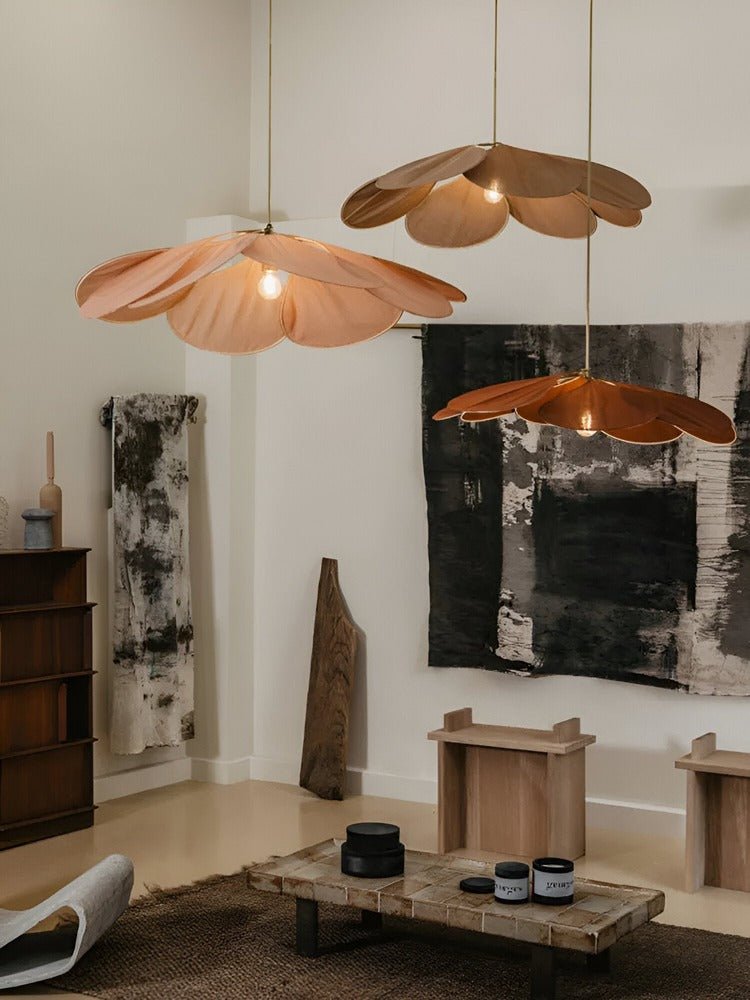 Lumenleaf – Vintage Hanglamp Van Stof Met Bloemdesign Voor Woonkamer
