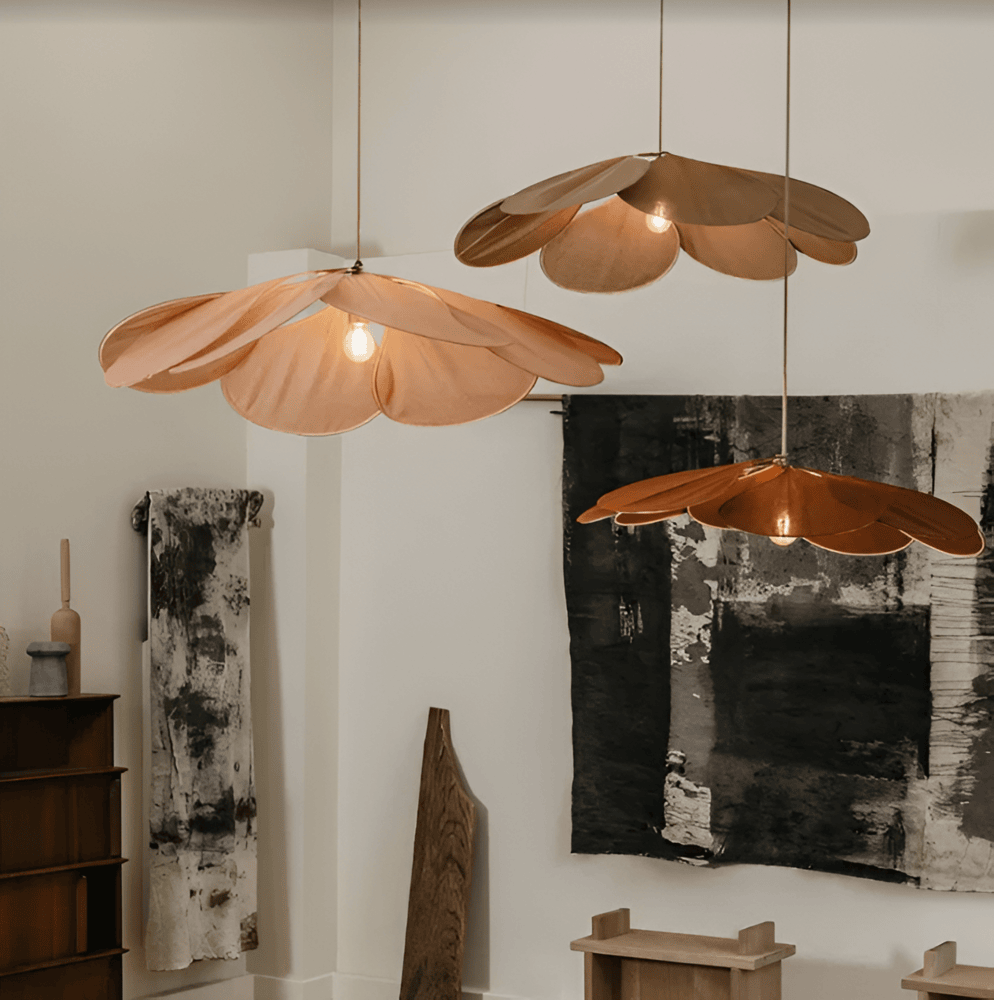 Lumenleaf – Vintage Hanglamp Van Stof Met Bloemdesign Voor Woonkamer