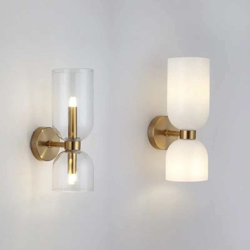 Casara - Luxe Slaapkamer Wandlamp Met Glazen Kap