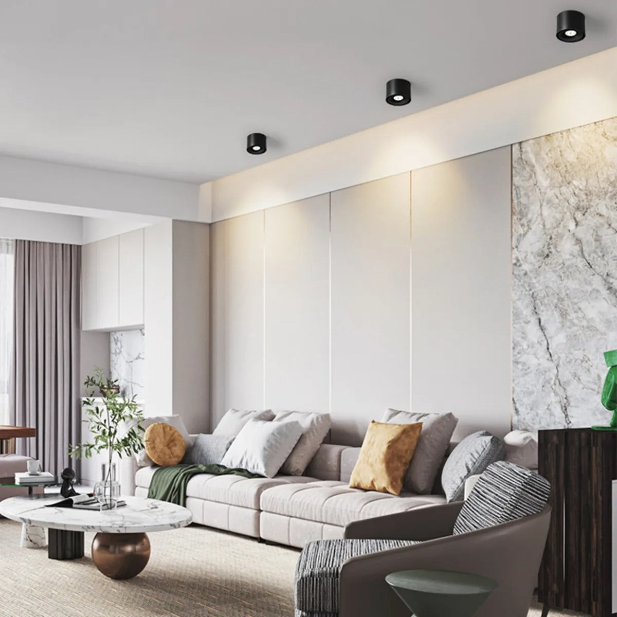 Nestoria - Compacte Surface Mounted Downlight Met Dimbare Lichtfunctie