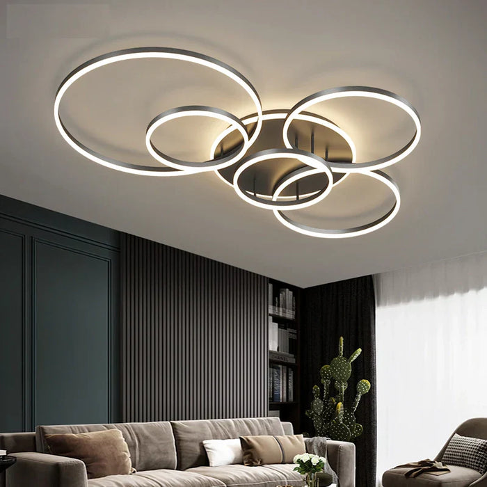 Calora – Moderne LED Plafondlamp (Dimbare Ringlamp met Afstandsbediening)