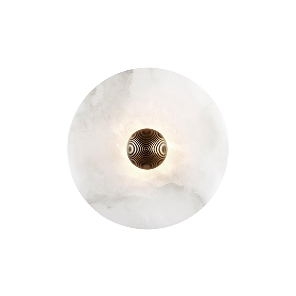 Moonlux - Minimalistische Ronde Albasten Wandlamp Voor Sfeervolle Gloed