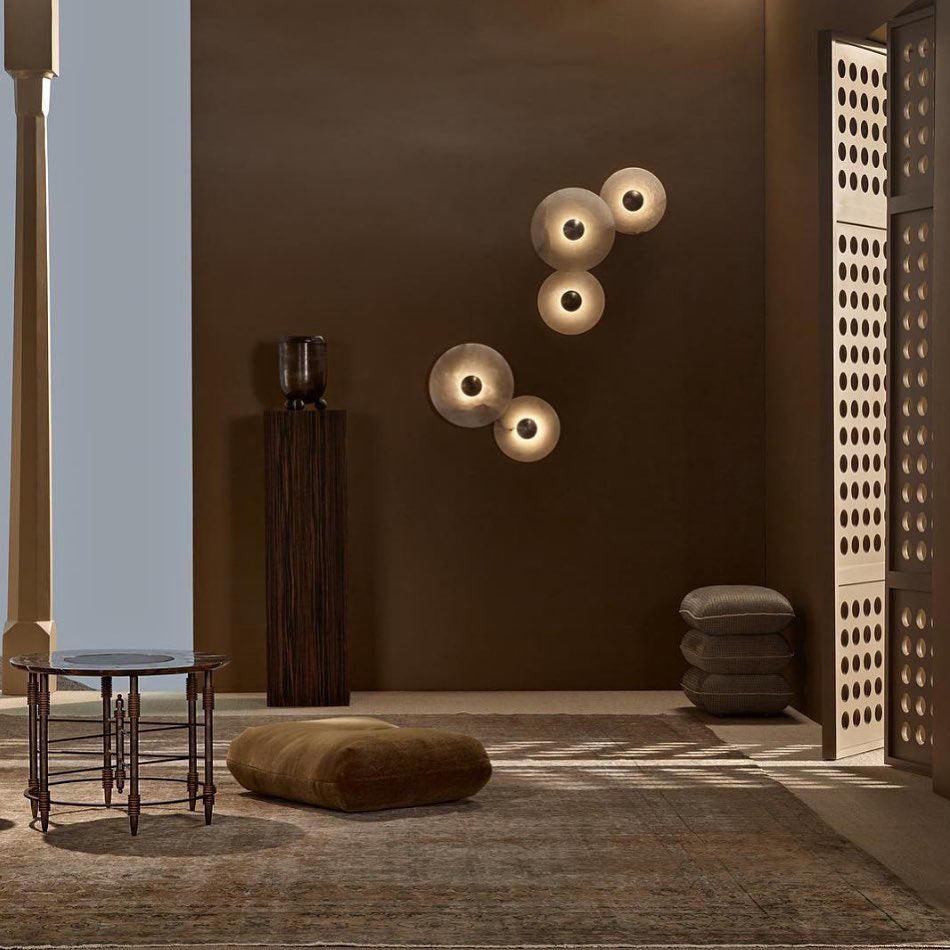 Moonlux - Minimalistische Ronde Albasten Wandlamp Voor Sfeervolle Gloed