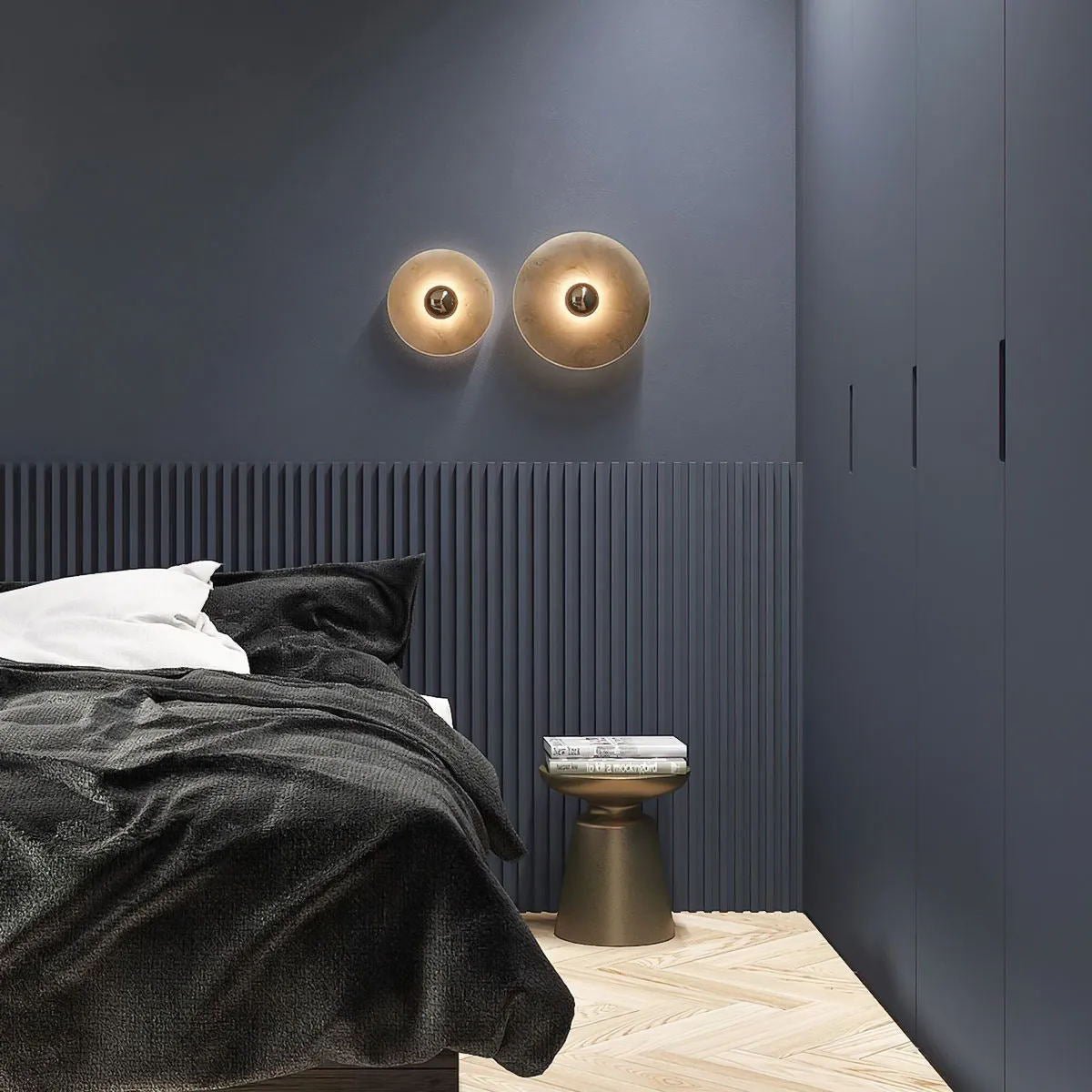 Moonlux - Minimalistische Ronde Albasten Wandlamp Voor Sfeervolle Gloed