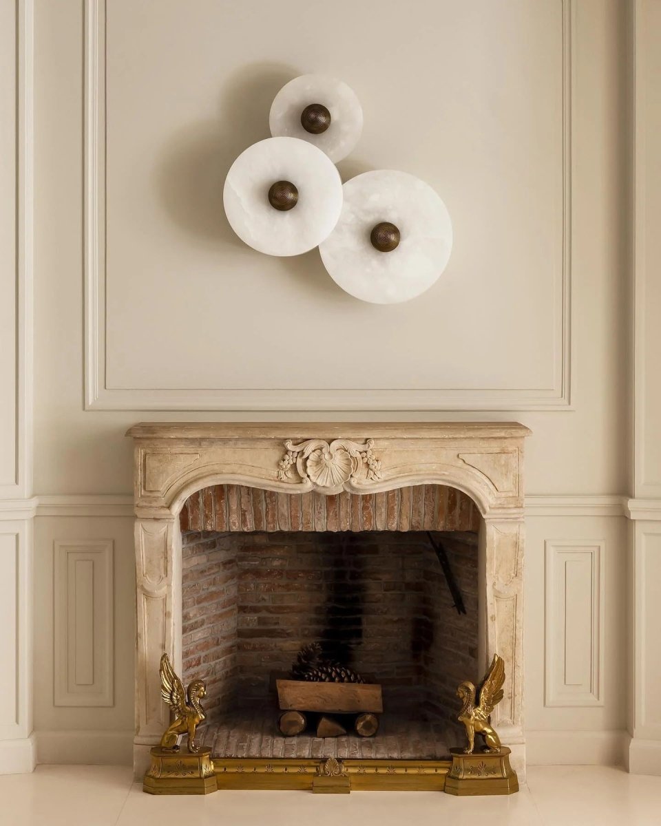 Moonlux - Minimalistische Ronde Albasten Wandlamp Voor Sfeervolle Gloed