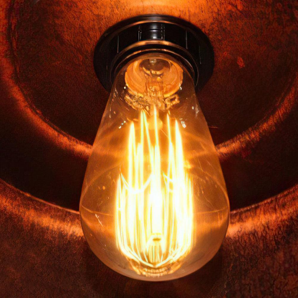 Corvin – Landelijke Industriële Roestkleurige Dome Hanglamp